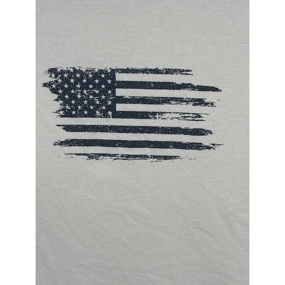 Arula USA Flag Baby Tee Shirt Plus Size Short Sleeve White Size A / 1X - Picture 4 of 7